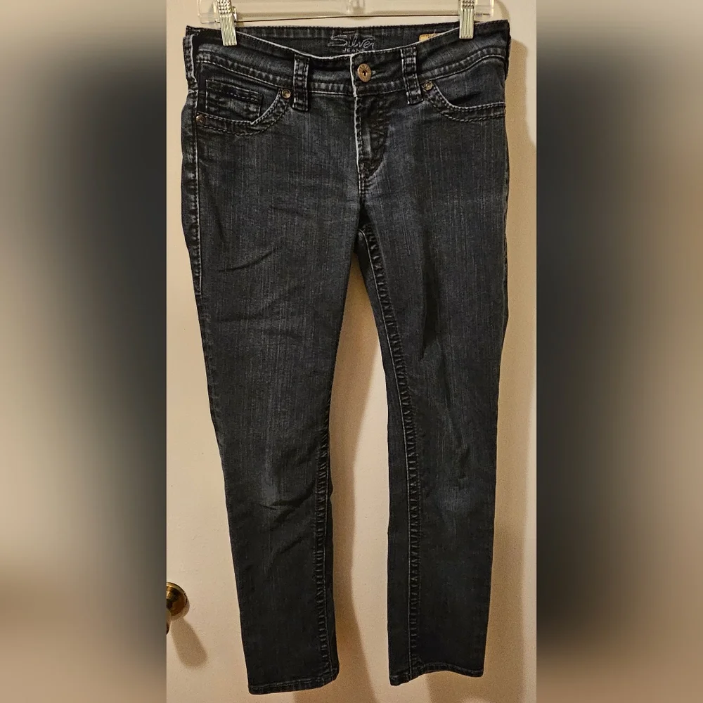 Silver Jeans Suki Skinny Blue Jeans Women's Size 29x31 Measures 29x30